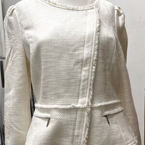 NWT - WHBM TWEED MOTO JACKET, SIZE 6